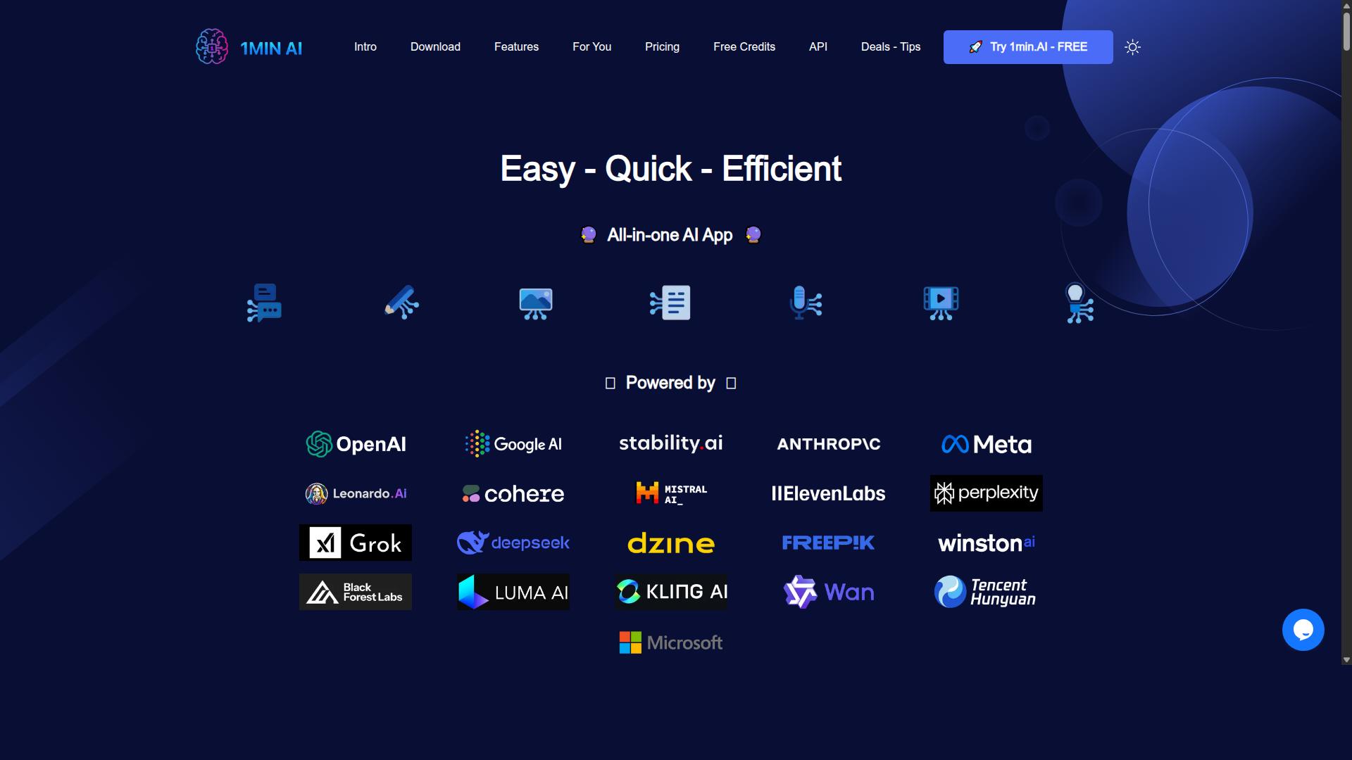 1min.AI website